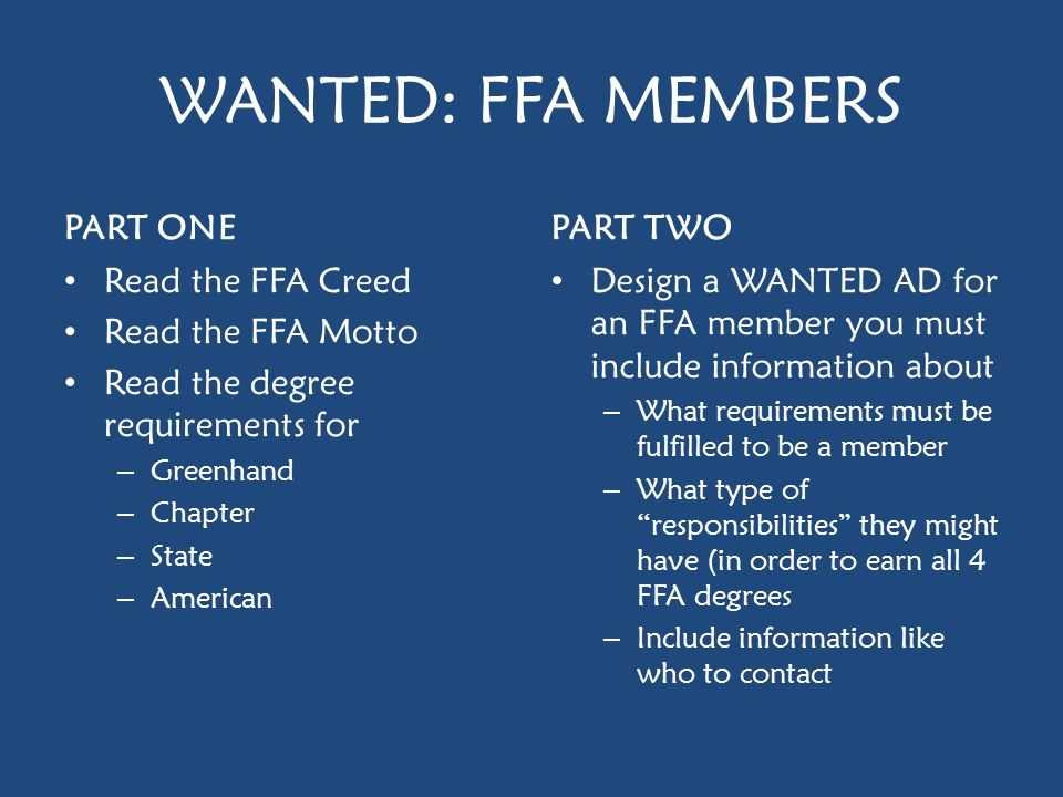 Ffa Officer Duties Worksheet together with Warm Up Word sort Directions Ppt