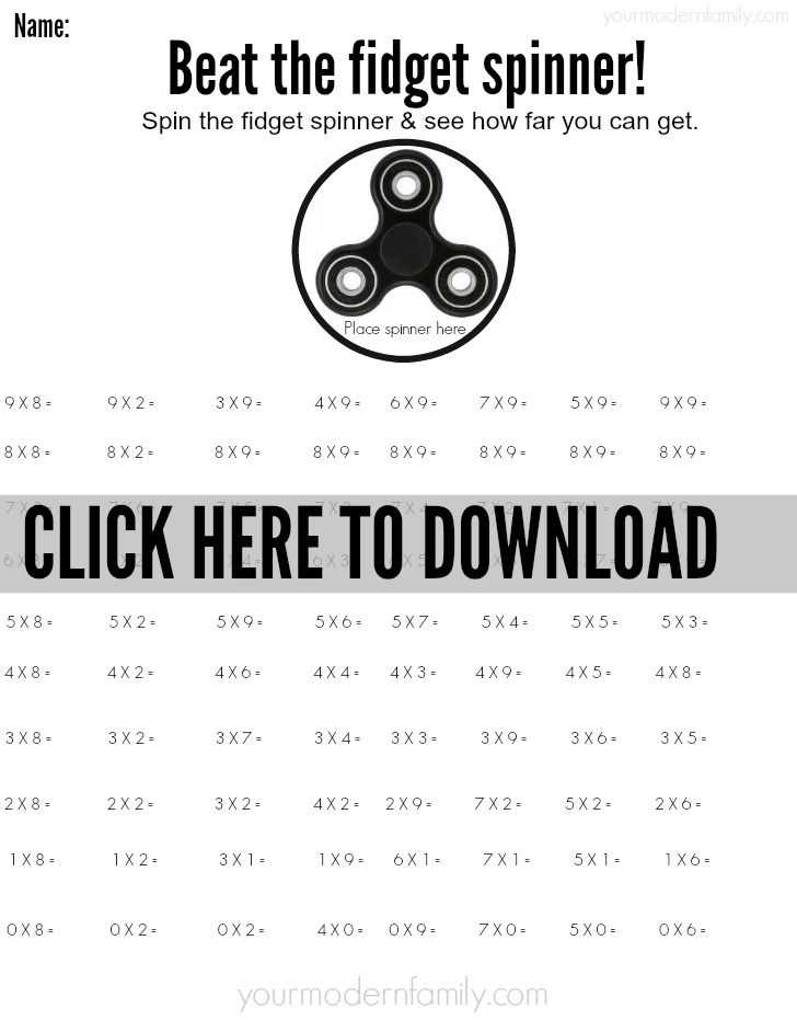 Fidget Spinner Worksheets Also Here is A Worksheet that I Made for Our Kids that are Practicing