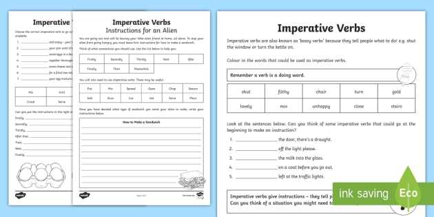Film Study Worksheet for A Work Of Fiction Answers Along with Imperative Verbs Bossy Words Worksheet Imperative Verbs Bossy
