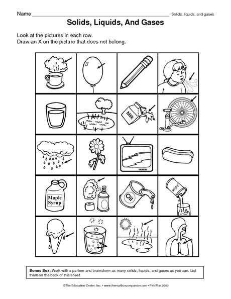 First Grade Science Worksheets and 8 Best Matter Images On Pinterest