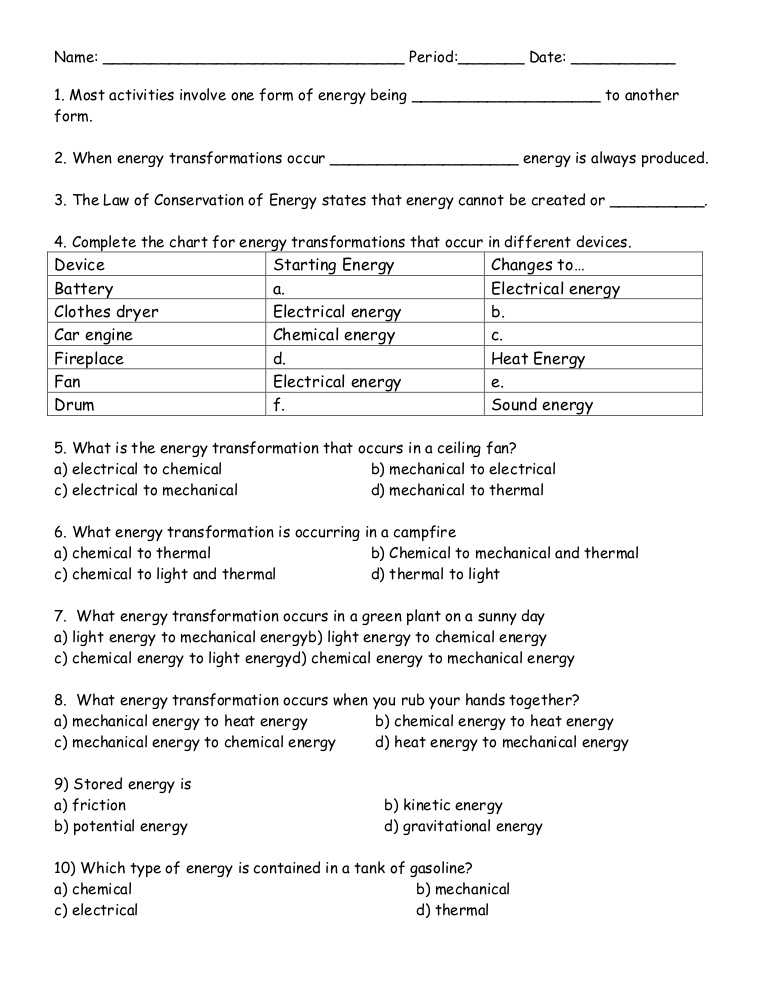 Forms Of Energy Worksheet Answers Along with Worksheets 45 Re Mendations Potential and Kinetic Energy Worksheet