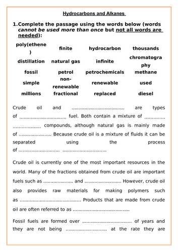Fossil formation Worksheet or Specscience Teaching Resources Tes
