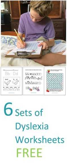 Free Dyslexia Worksheets as Well as Free Worksheets Specially Designed to Help Your Student with