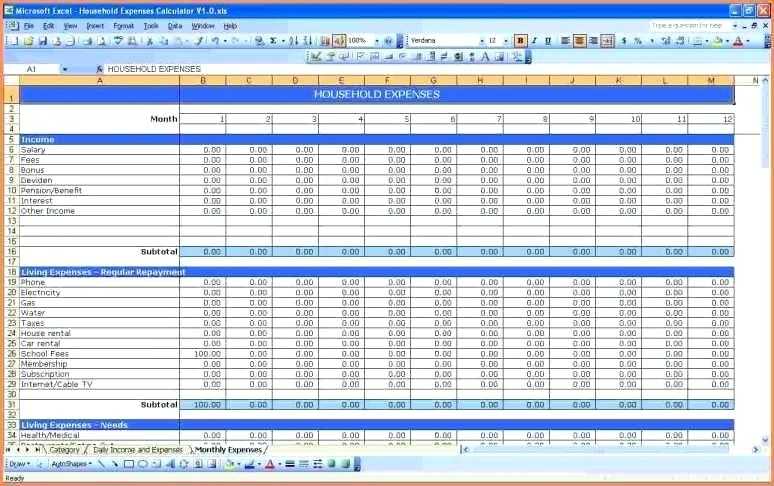 Free Monthly Budget Worksheet or Simple Personal Bud Spreadsheet Awesome Excel Spreadsheet Bud