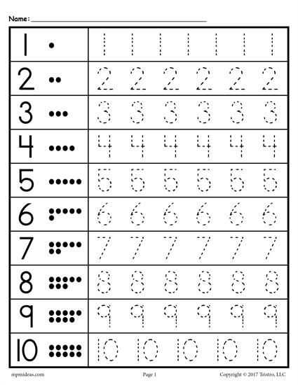 Free Preschool Worksheets to Print as Well as Free Tracing Worksheets Numbers 1 20