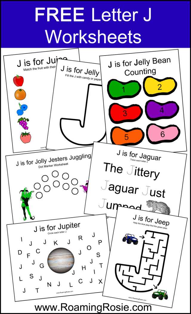 Free Printable Alphabet Worksheets Along with Letter J Alphabet Activities Free Printable Worksheets From Roaming