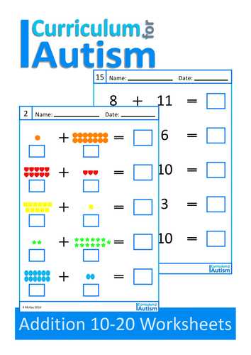 Free Printable Autism Worksheets and Special Education Math Worksheets Beautiful Practice Your Math