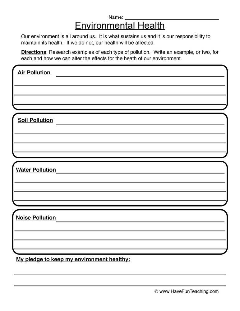 Free Printable Health Worksheets for Middle School or Health and Nutrition Worksheets