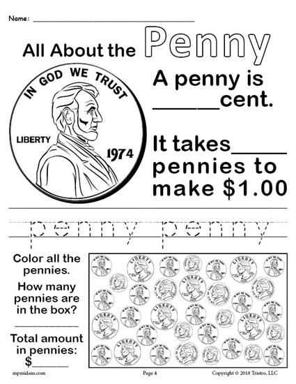 Free Printable Money Worksheets for Kindergarten and All About Coins 4 Free Printable Money Worksheets