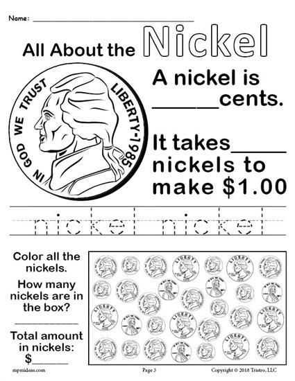 Free Printable Money Worksheets for Kindergarten with All About Coins 4 Free Printable Money Worksheets