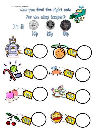 Free Printable Money Worksheets for Kindergarten with Money Worksheets by Steffster Teaching Resources Tes