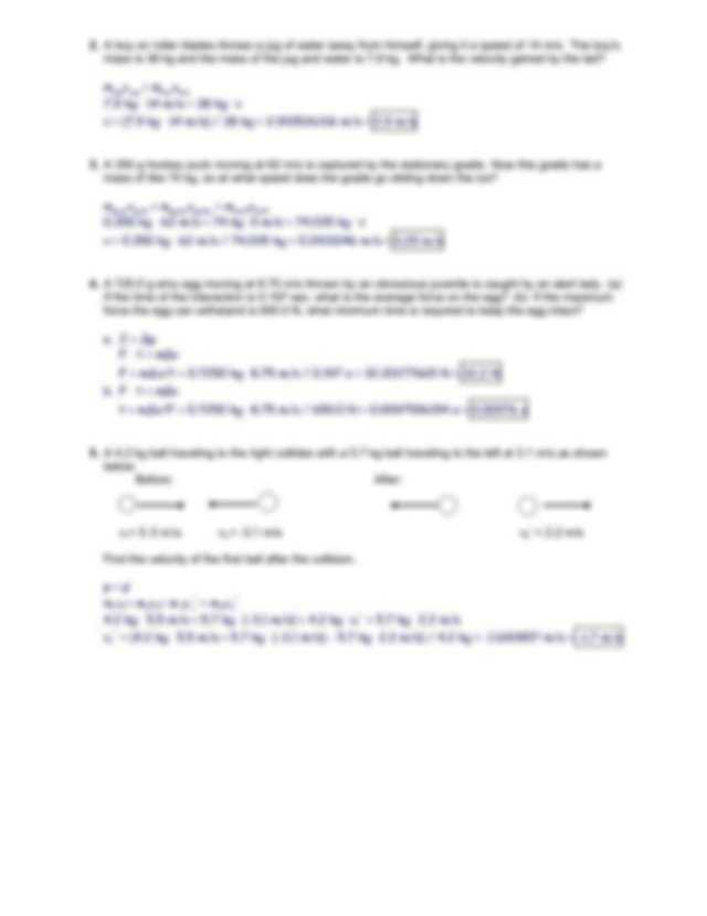 Friction Worksheet Answers and Momentum and Impulse Worksheet 3 Key Momentum and Impulse Ap