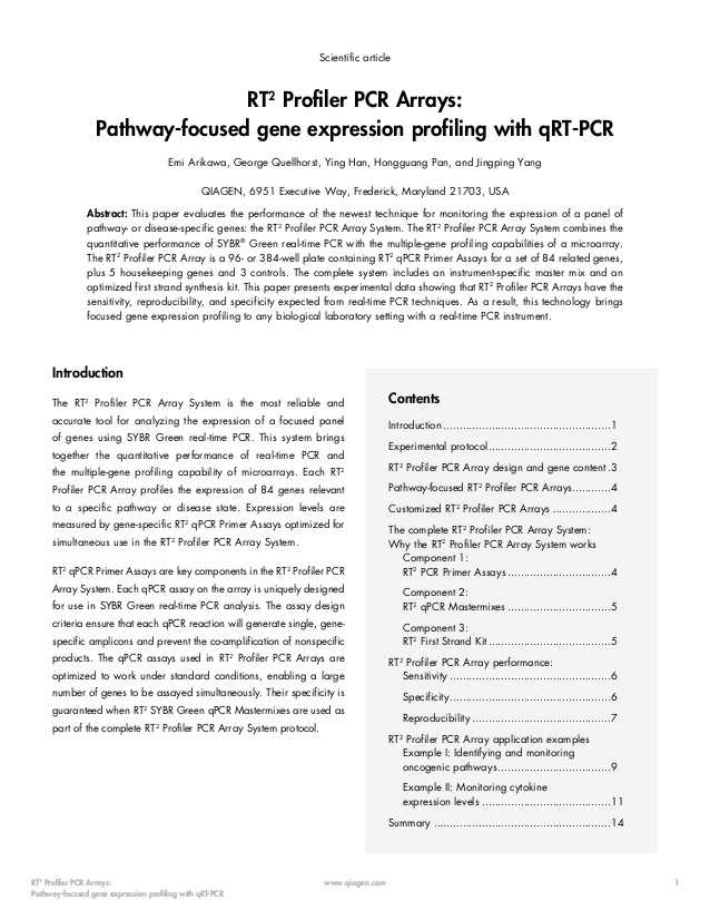 Gene Regulation and Expression Worksheet Answers Also Rt2 Profiler Pcr Arrays Pathway Focused Gene Expression Profiling Wi…