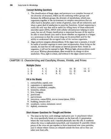 Genetics and Biotechnology Chapter 13 Worksheet Answers or Name
