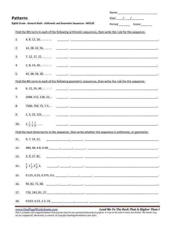 Geometric Sequence and Series Worksheet with 39 Awesome Stock Arithmetic and Geometric Sequences Worksheet