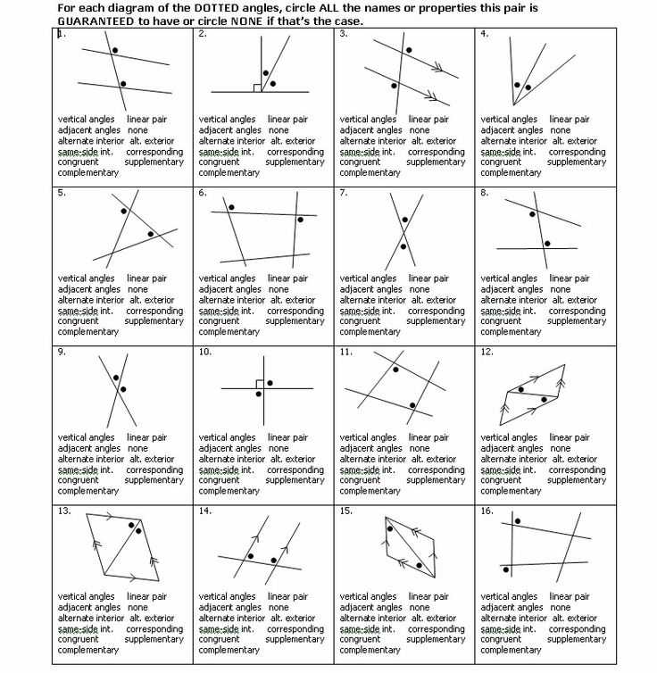 Geometry Angle Relationships Worksheet Answers or 118 Best Geometry Curriculum Materials Images On Pinterest