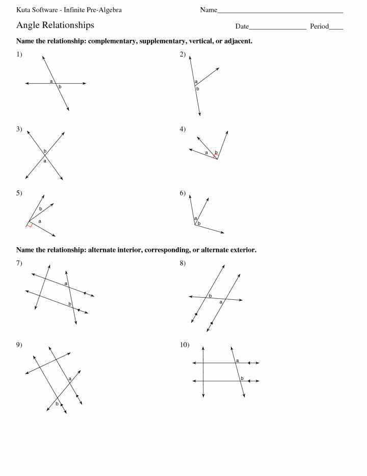 Geometry Angle Relationships Worksheet Answers with Angle Mathts Angles Grade with Answers Geometry Measuring Math