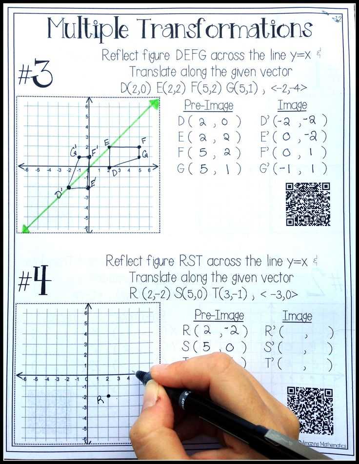 Geometry Transformations Worksheet Answers Along with Geometry Multiple Transformations Worksheet Worksheets for All