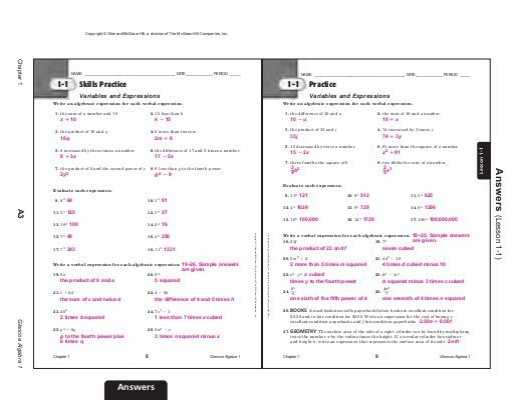 Glencoe Geometry Chapter 7 Worksheet Answers or Algebra I Chapter 2 Practice Workbook Answer Key