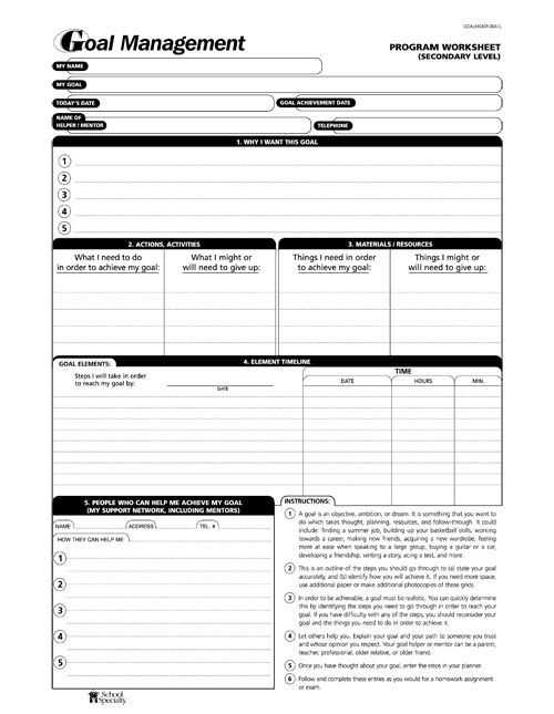 Goal Setting Worksheet for Students with 181 Best Goals & Goal Setting Images On Pinterest