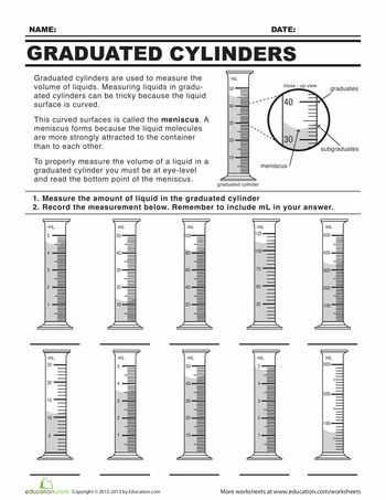 Graduated Cylinder Worksheet with 1286 Best School Ideas Images On Pinterest