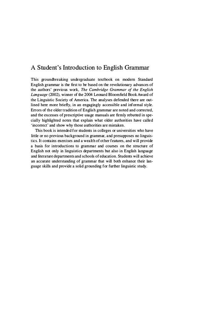Grammar Complements Worksheet as Well as A Students Introduction to English Grammar