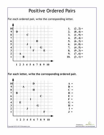 Graphing Data Worksheets Also ordered Pairs