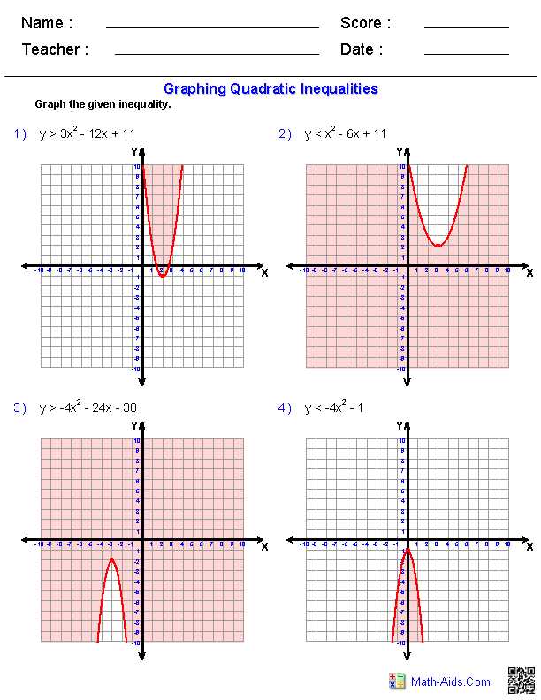 Graphing Quadratic Functions Worksheet Answer Key Also Exponential Functions and their Graphs Worksheet Answers Worksheets