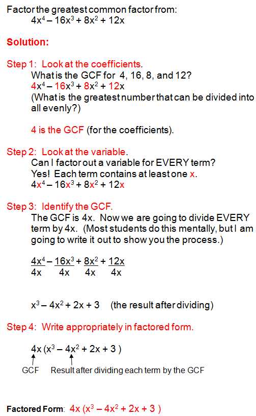 Greatest Common Factor Worksheet Answer Key Along with Factoring Polynomials Using Gcf Places to Visit