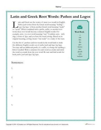Greek and Latin Roots 4th Grade Worksheets as Well as Greek and Latin Root Words Worksheets