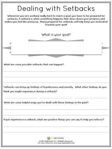 Growth Mindset Worksheet with Goal Setting and Motivation