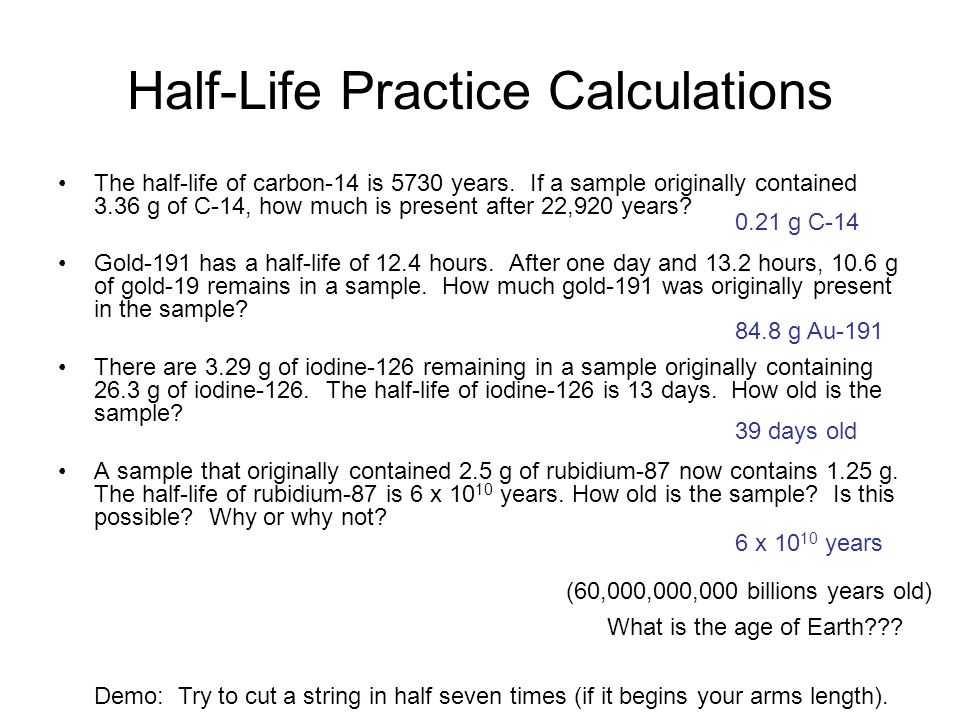 Half Life Practice Worksheet with Half Life Ppt Video Online