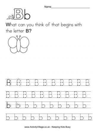 Handwriting Worksheets for Kids with Handwriting Alphabet B