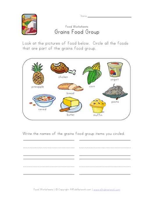Healthy Food Worksheets Along with This Simple Food Worksheet is Perfect for Any Food or Grains Food