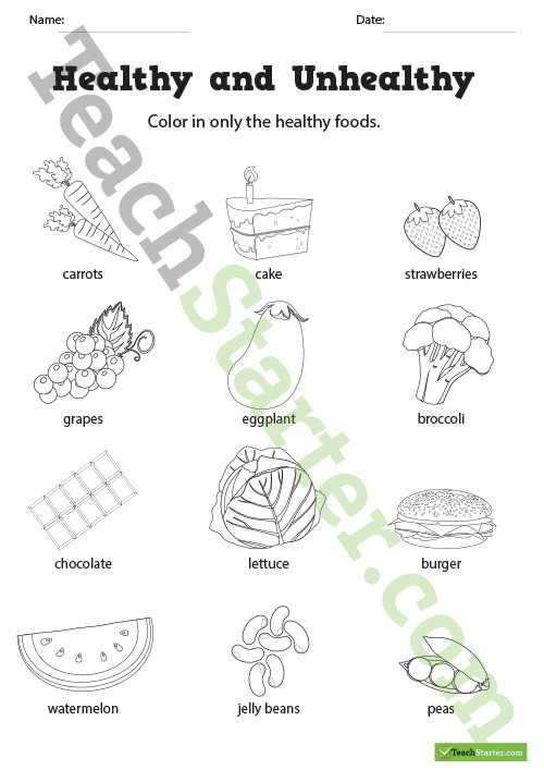 Healthy Living Worksheets Pdf together with Healthy Living Resource Collection – Teach Starter