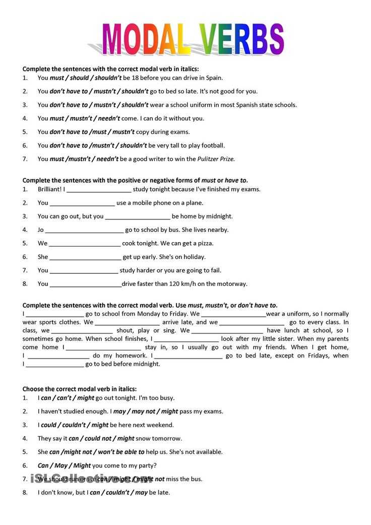High School English Worksheets or 316 Best Modals Images On Pinterest
