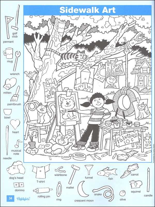 Highlights Hidden Pictures Printable Worksheets with Hidden Pictures Highlights