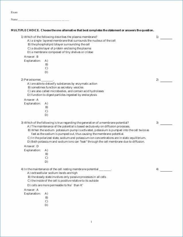 Holt Biology Cells and their Environment Skills Worksheet Answers and Ungewöhnlich Human Anatomy Multiple Choice Questions Ideen