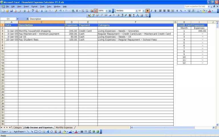 Household Budget Worksheet Also Sample Personal Bud Spreadsheet New Daily Expense Tracker