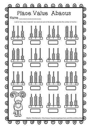 Hundreds Tens and Ones Worksheets or Abacus Place Value Hundreds Tens and Es Worksheets