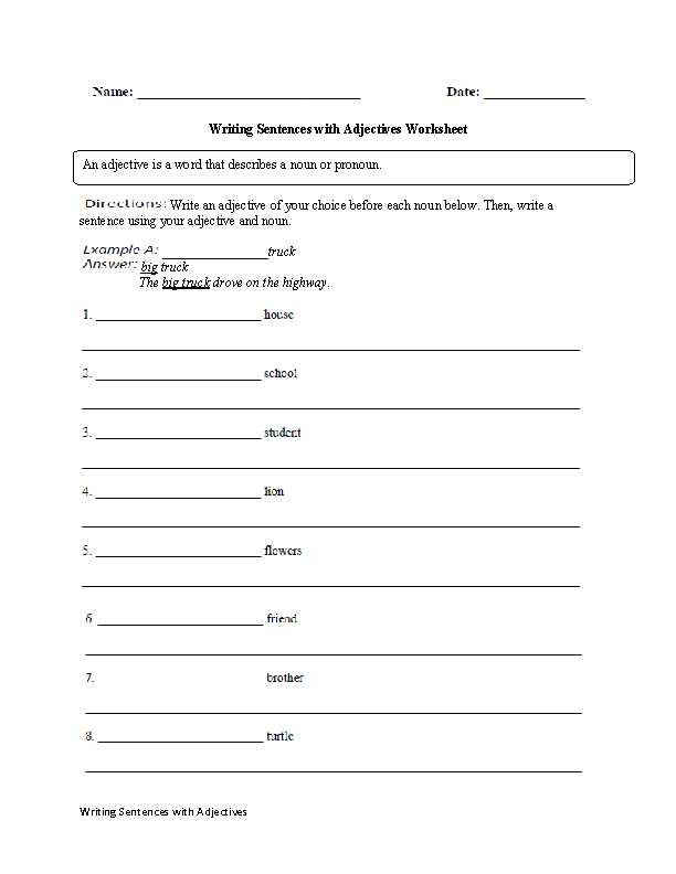 Identifying Adjectives Worksheet Also Useful Sentences with Nouns and Adjectives Worksheets for Your