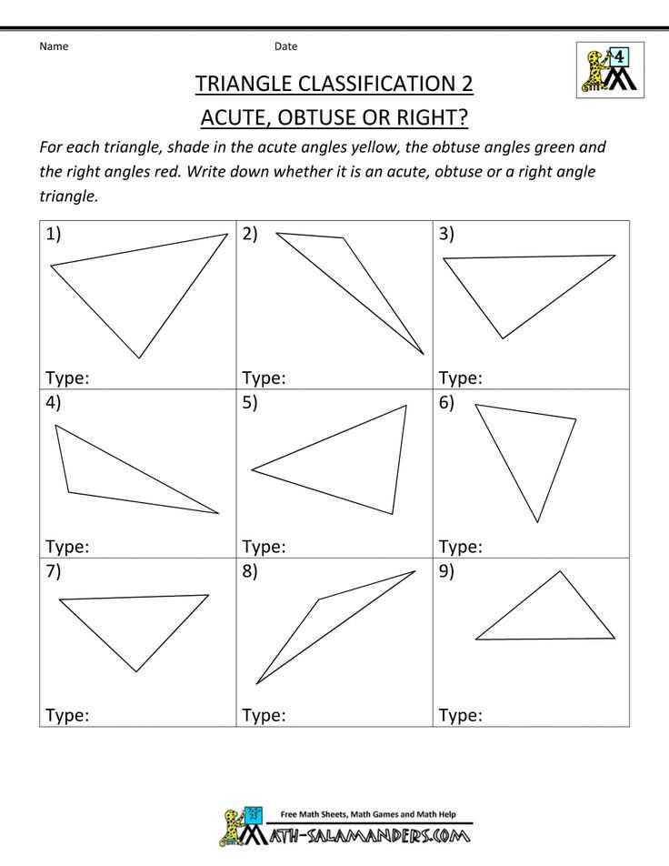 Identifying Triangles Worksheet or 11 Best Geometry Triangles Images On Pinterest