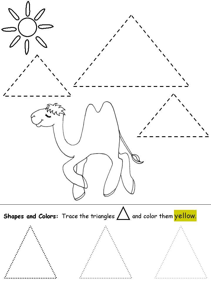 Identifying Triangles Worksheet with Worksheets for Preschoolers