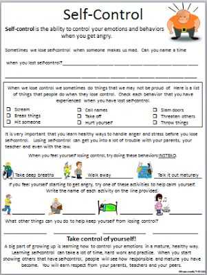 Impulse Control Worksheets Printable with 778 Best Counseling Worksheets Printables Images On Pinterest