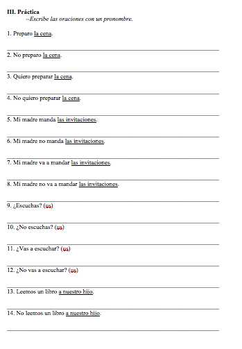 Indirect Object Pronouns Spanish Worksheet as Well as Direct and Indirect Objects Worksheet Worksheets for All
