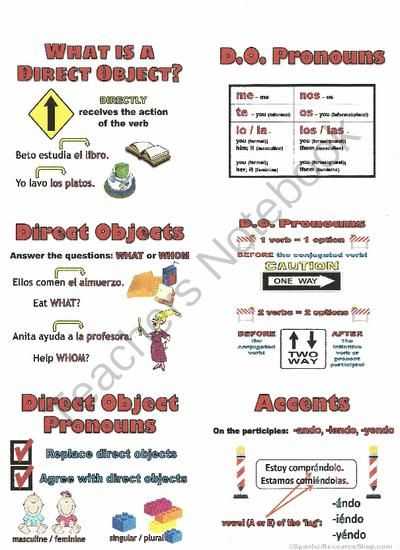 Indirect Object Pronouns Spanish Worksheet together with 33 Best Direct Object Pronouns Images On Pinterest