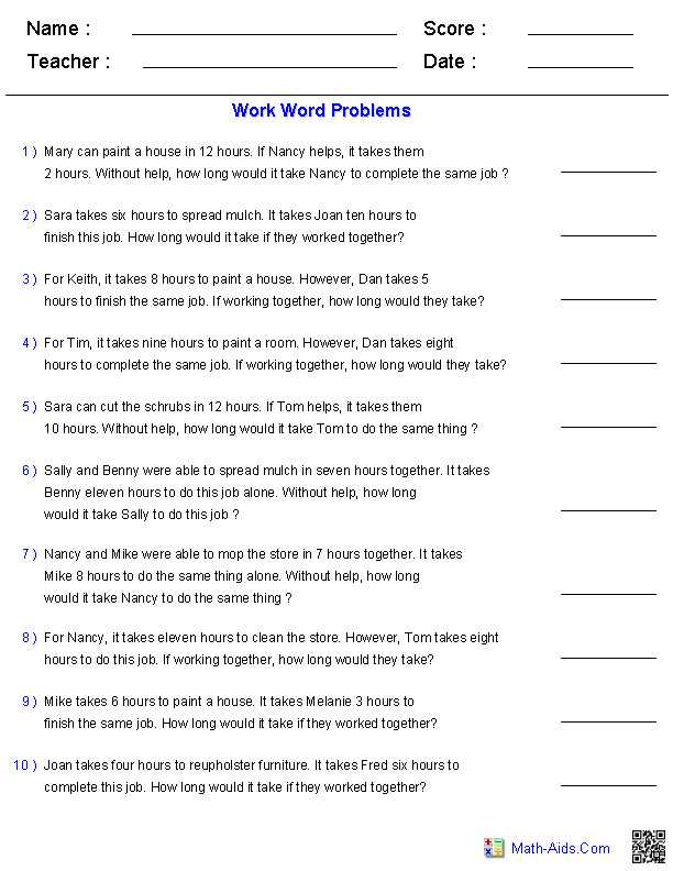Inequality Word Problems Worksheet Algebra 1 Answers and Word Problems Worksheets