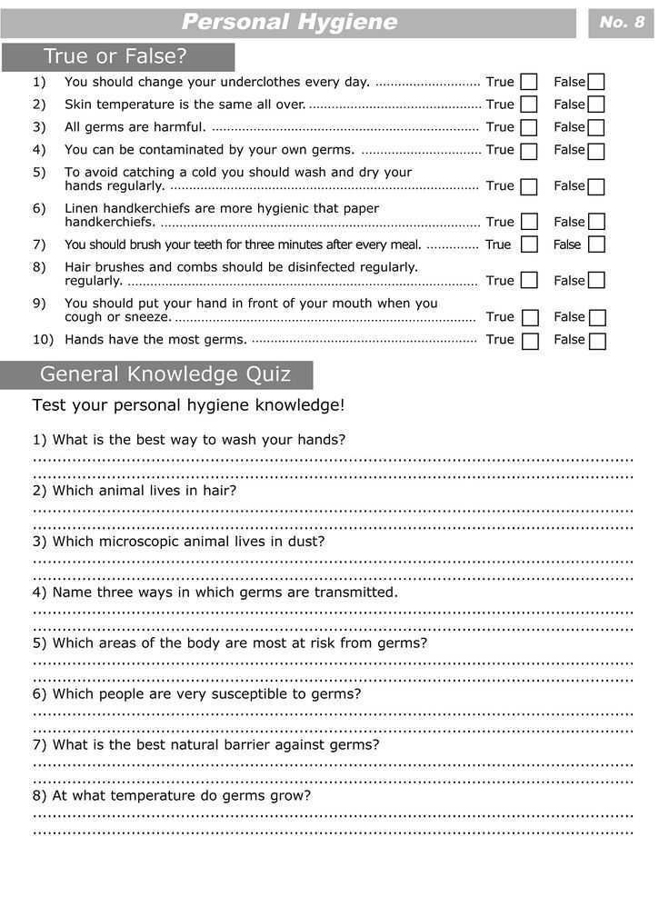 Infectious Disease Worksheet Middle School or 7 Best Hygiene 101 Images On Pinterest