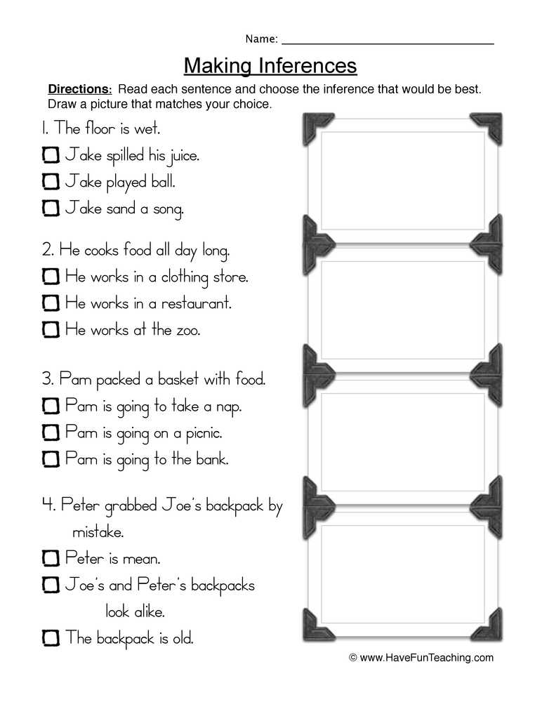Inferences Worksheet 5 Along with Beautiful Inference Worksheets Best Making Inferences Worksheet