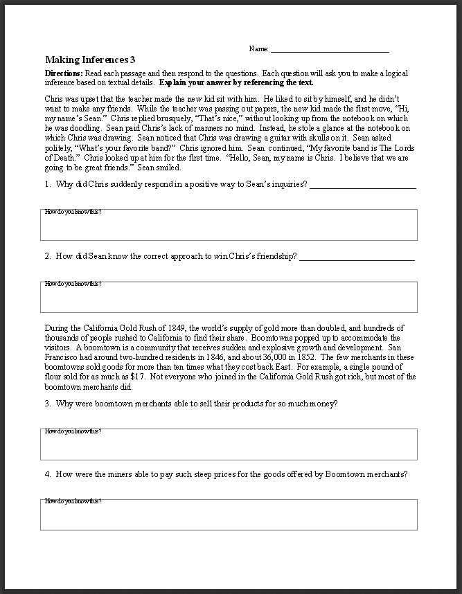 Inferences Worksheet 5 and Beautiful Inference Worksheets Best Making Inferences Worksheet